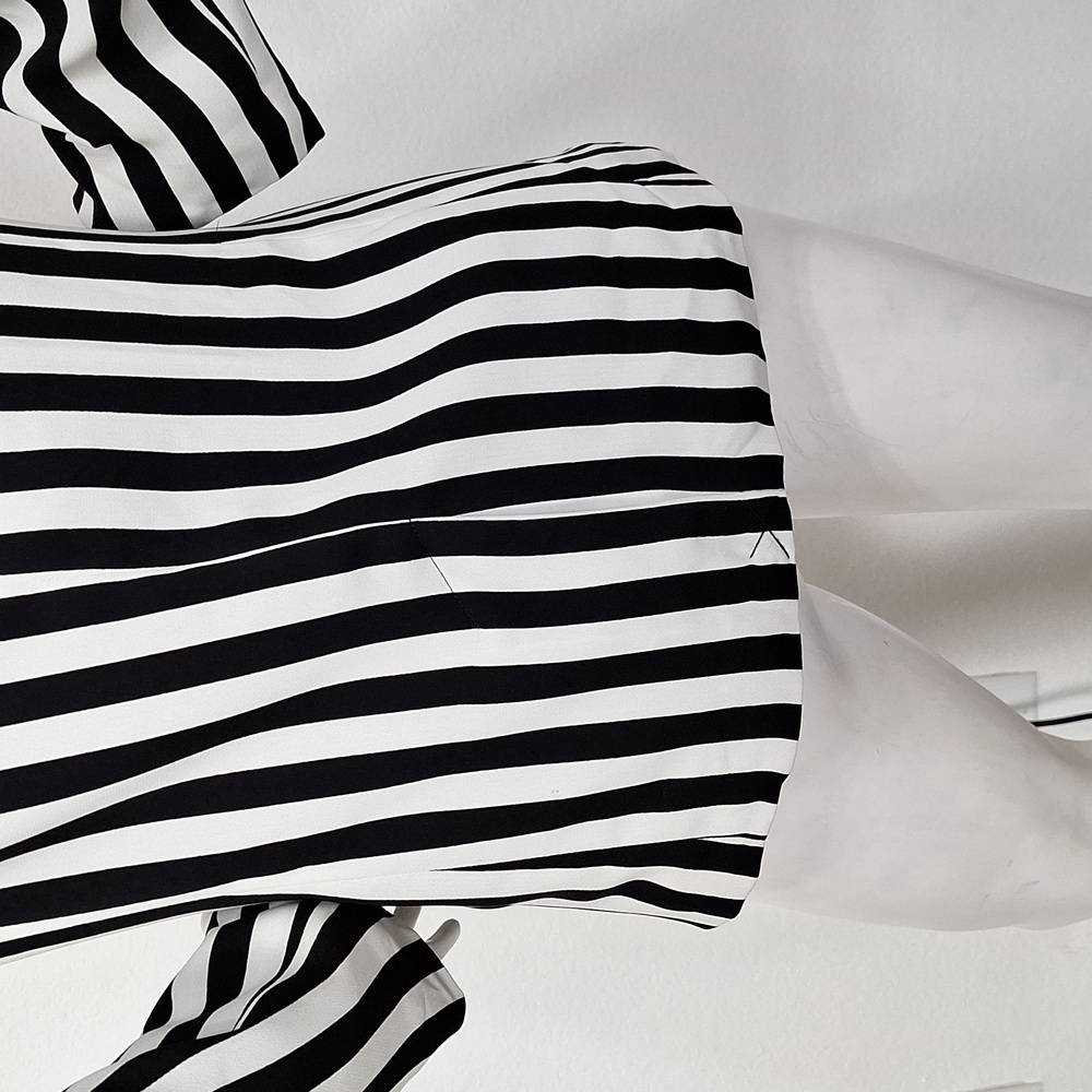 Silence + Noise NWOT Black White Striped One Button Retro Blazer Jacket Size M - Picture 8 of 13
